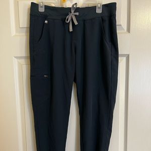 Dark harbor scrubs figs. Can’t wear them at work anymore! Top L bottom M